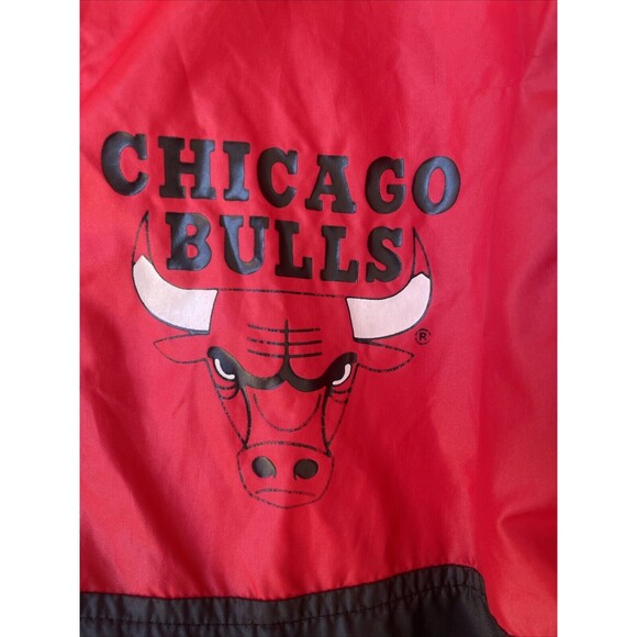 Vintage Chicago Bulls 1992 Kids Chalkline Jacket Wind Breaker Size 14-16 Zip Up - Picture 14 of 16